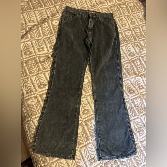 Vintage Pants - Vintage y2k black grey corduroy flare / bootcut pants